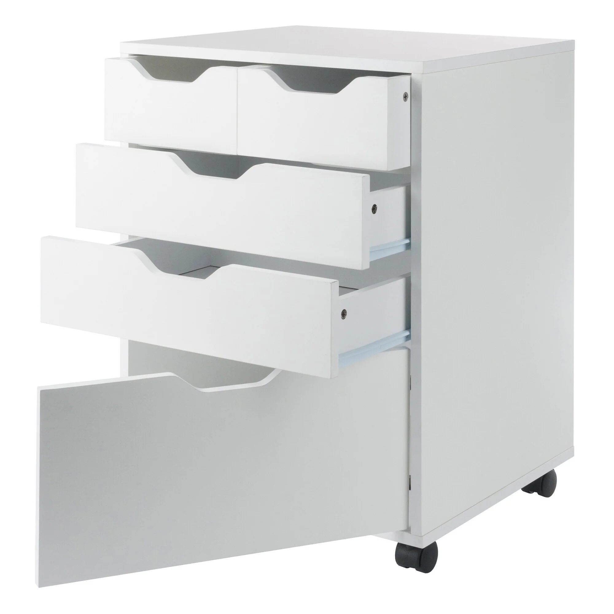 Mobile Storage Cabinet with Wheels - 26.25 - White
