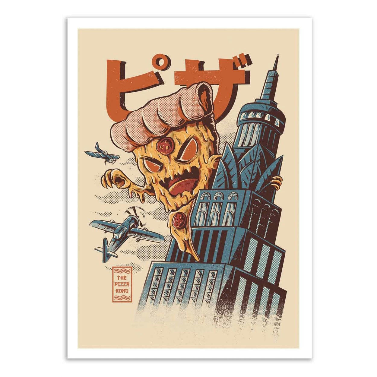 ILUSTRATA - PIZZA KONG - Affiche d'art 50 x 70 cm