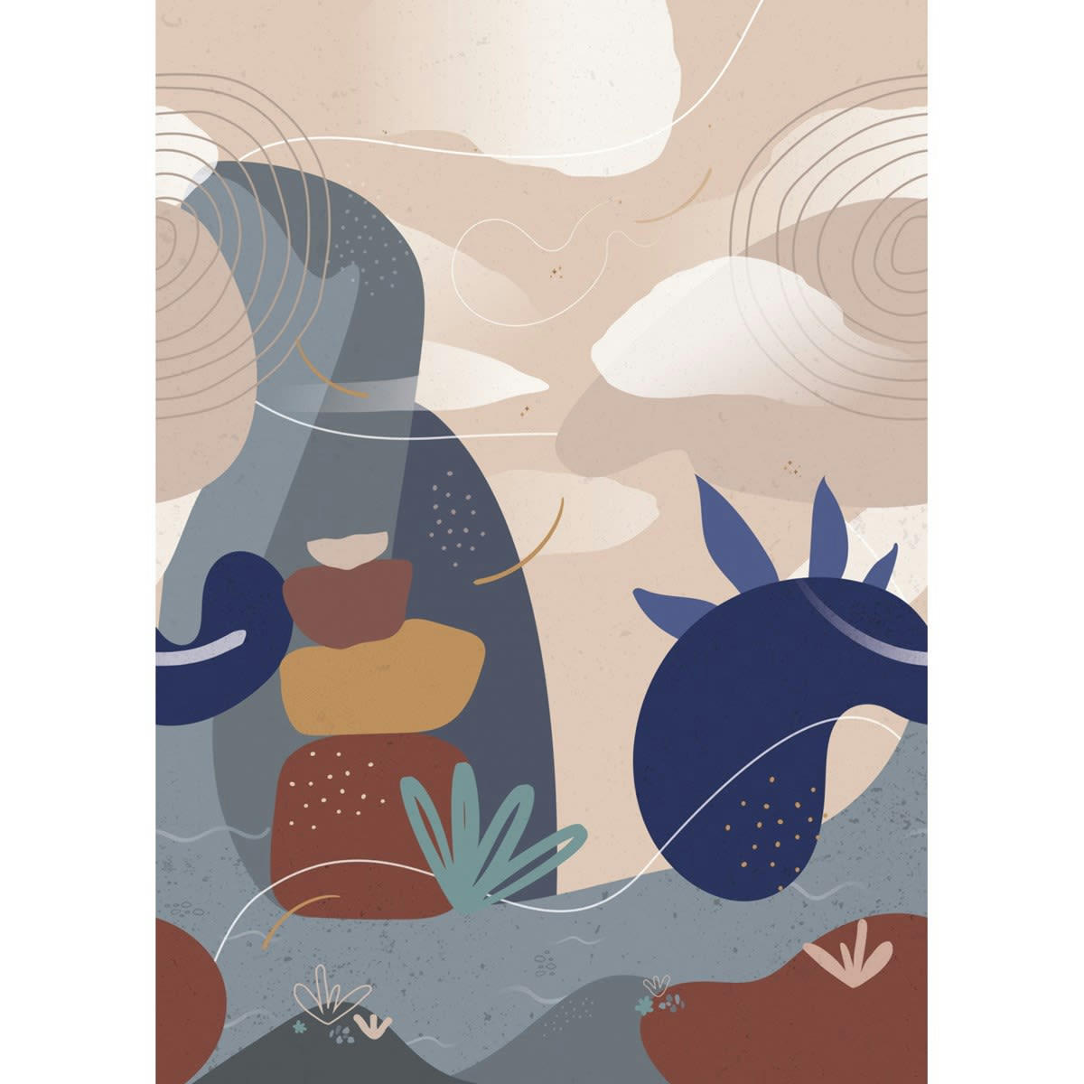RÊVE - Papier peint panoramique motif imprimé Multicolore 192x270cm