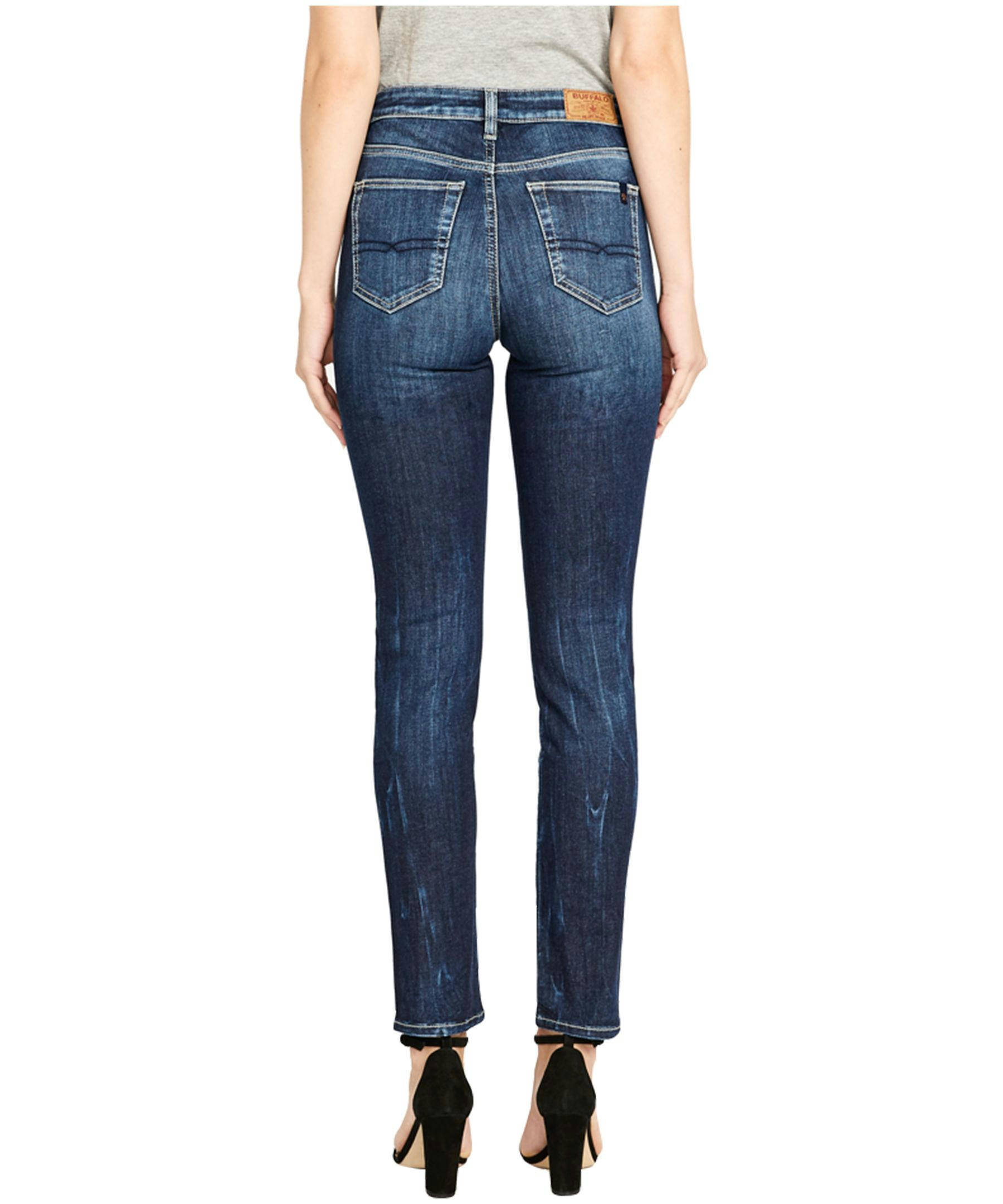 Buffalo Women's Carrie Mid Rise Slim Jeans Dark Indigo -