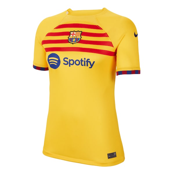 Frenkie de Jong Barcelona Nike Women's 2022/23 Fourth Breathe Stadium Replica Player Jersey - Yellow
