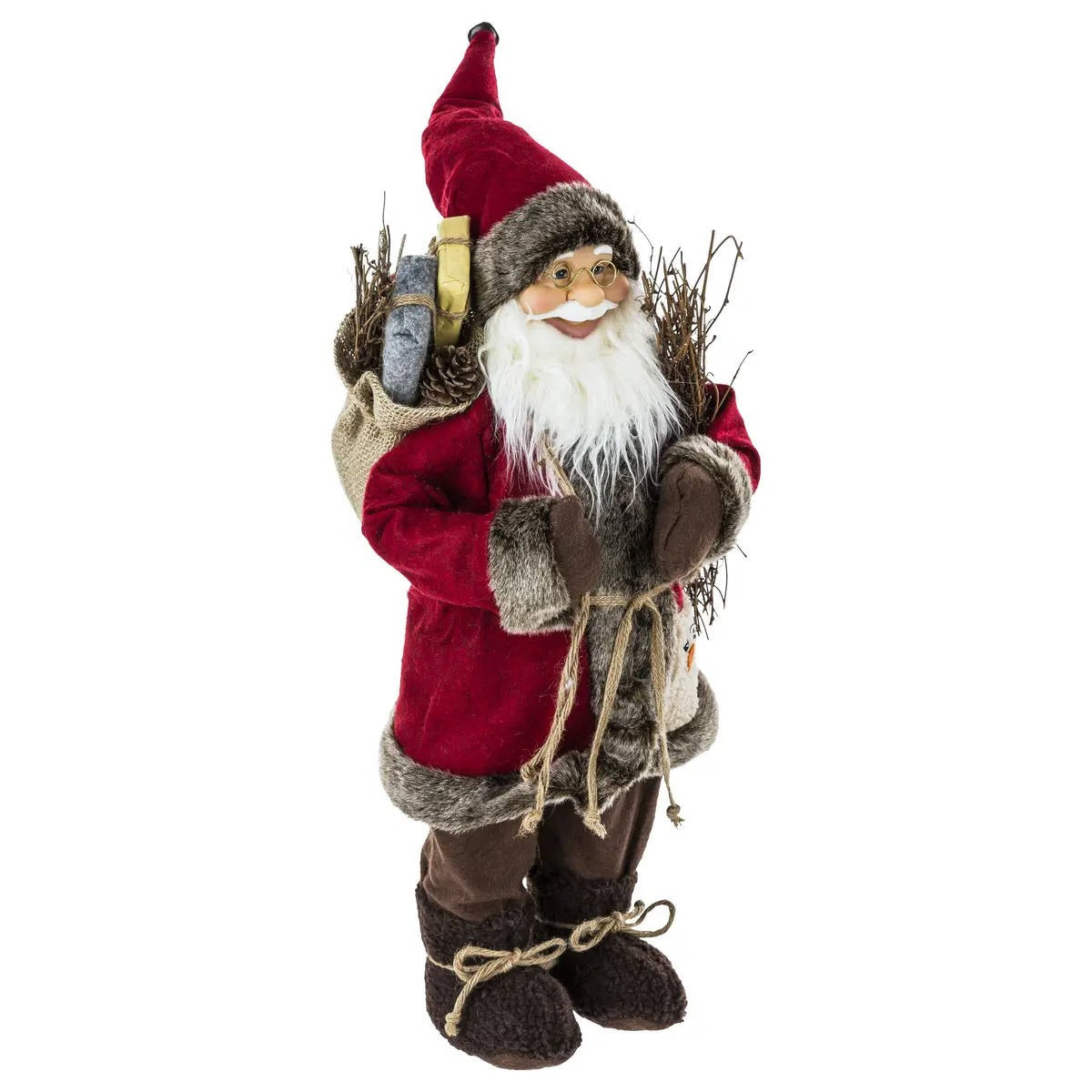 Święty Mikołaj z prezentami61 cm FIGURKA