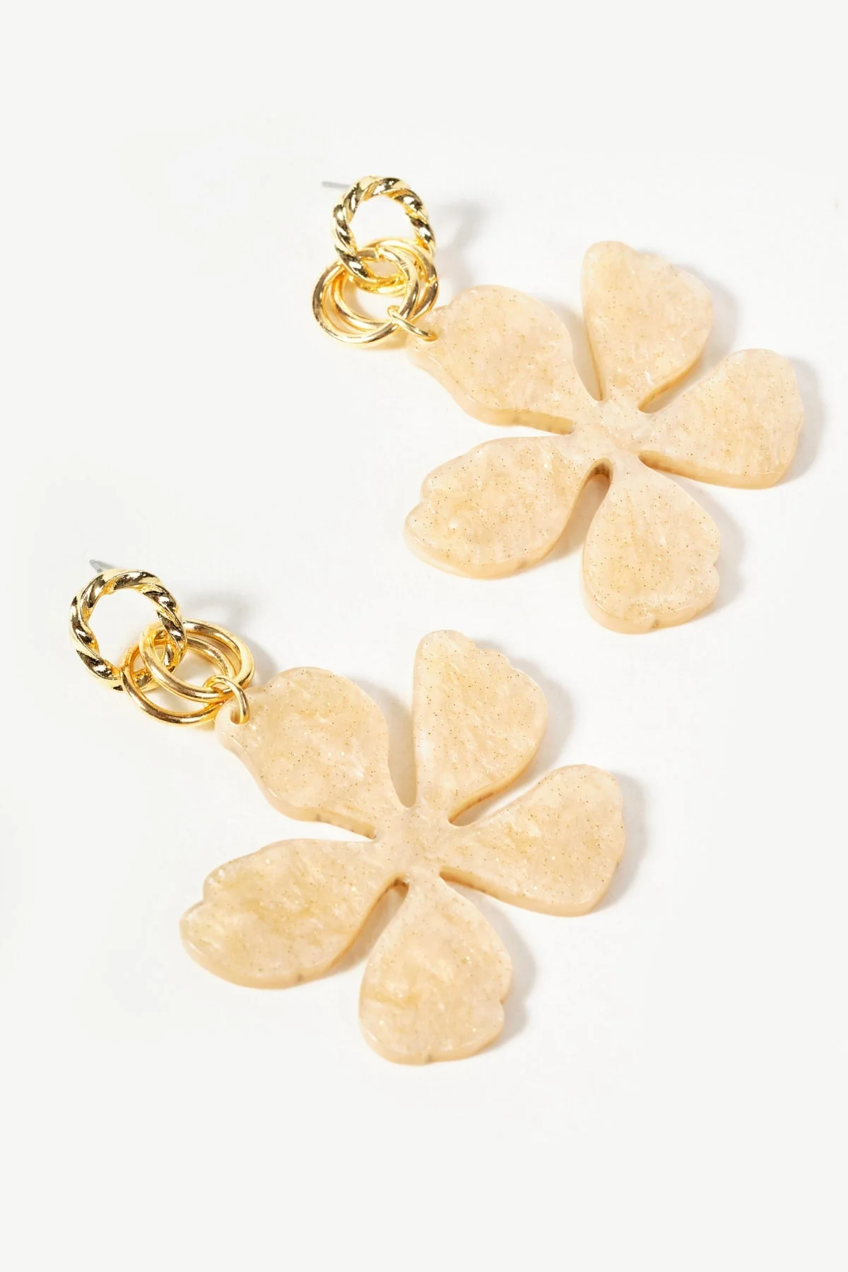Cream Flower Earrings
