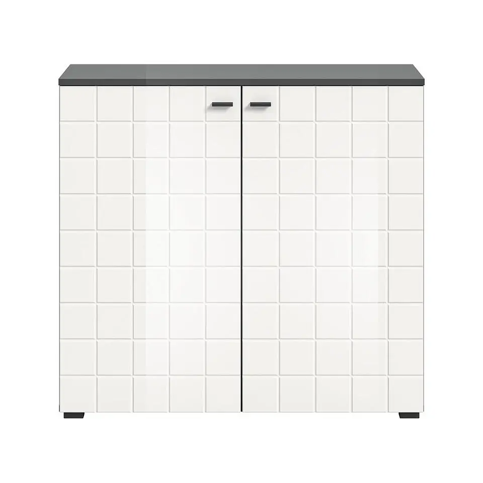 Hioshop Monte dressoir 2 deuren wit hoogglans