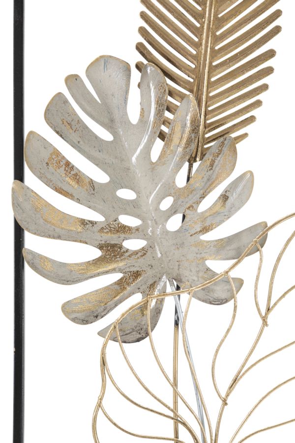 3D decoratief paneel in veelkleurig metaal, 28,5x3x74 cm