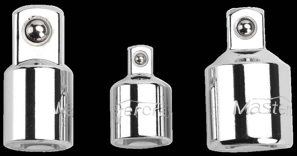 MAXIMUM Socket Adapter Set, 3-pc, Nickel-Chrome Plating