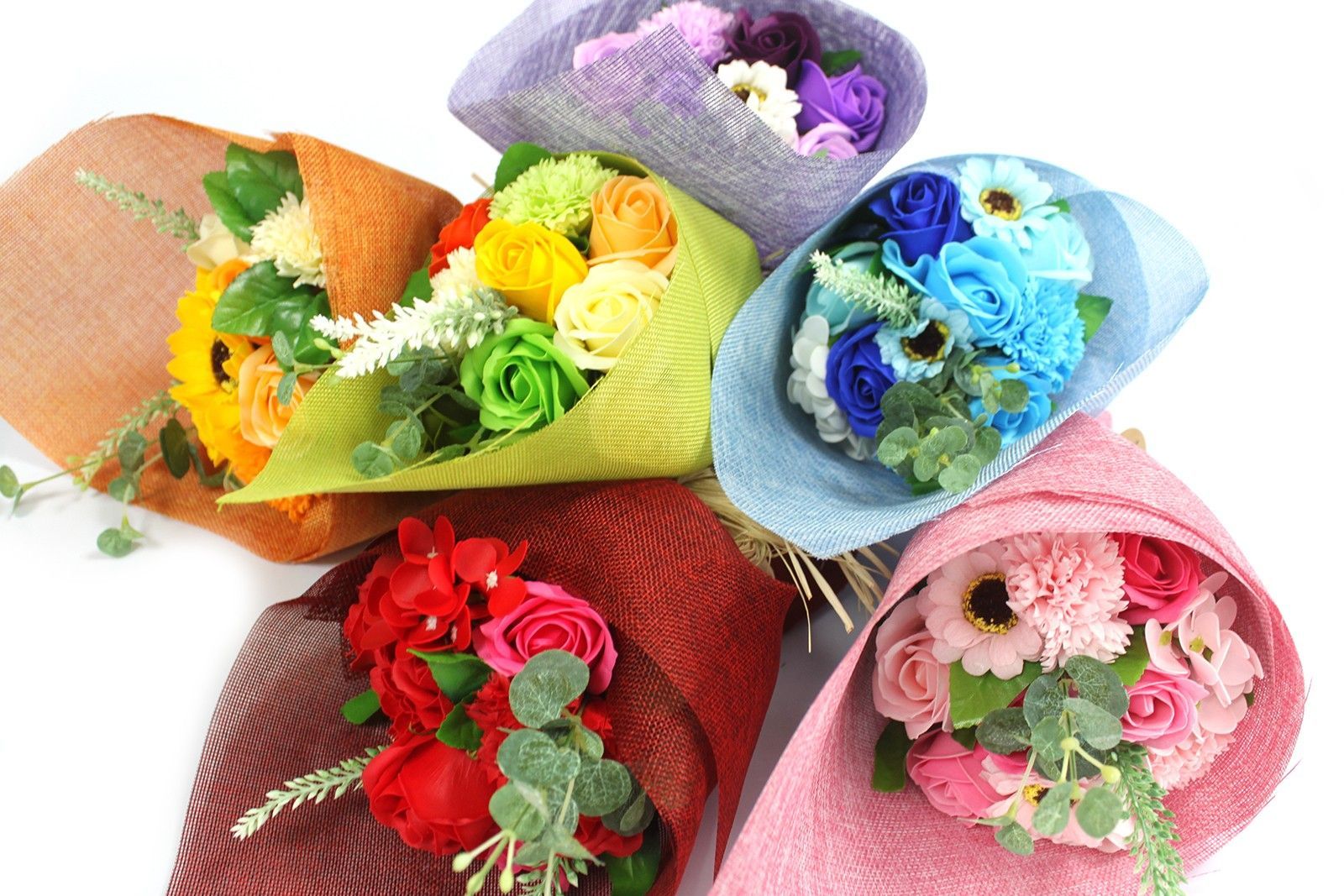 Serenityy Serenityy Orange Soap Flower Bouquet - Standing Soap Rose Gift Set