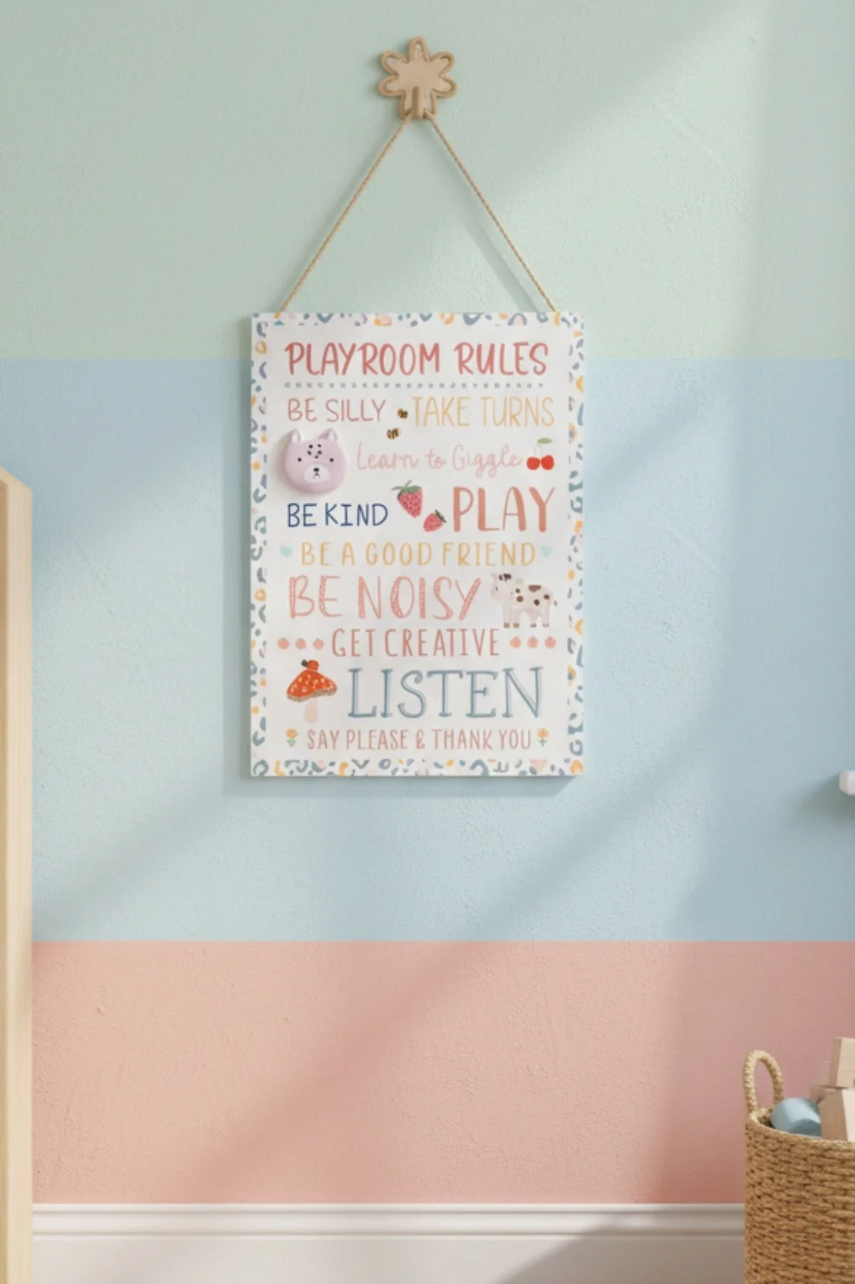 Kids Playroom Rules Plaque