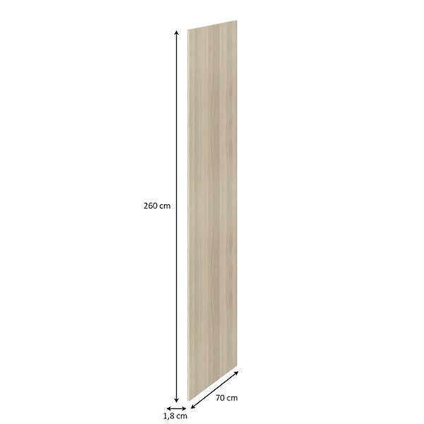 Joue de finition effet chêne GoodHome Atomia H. 260 x L. 70 cm