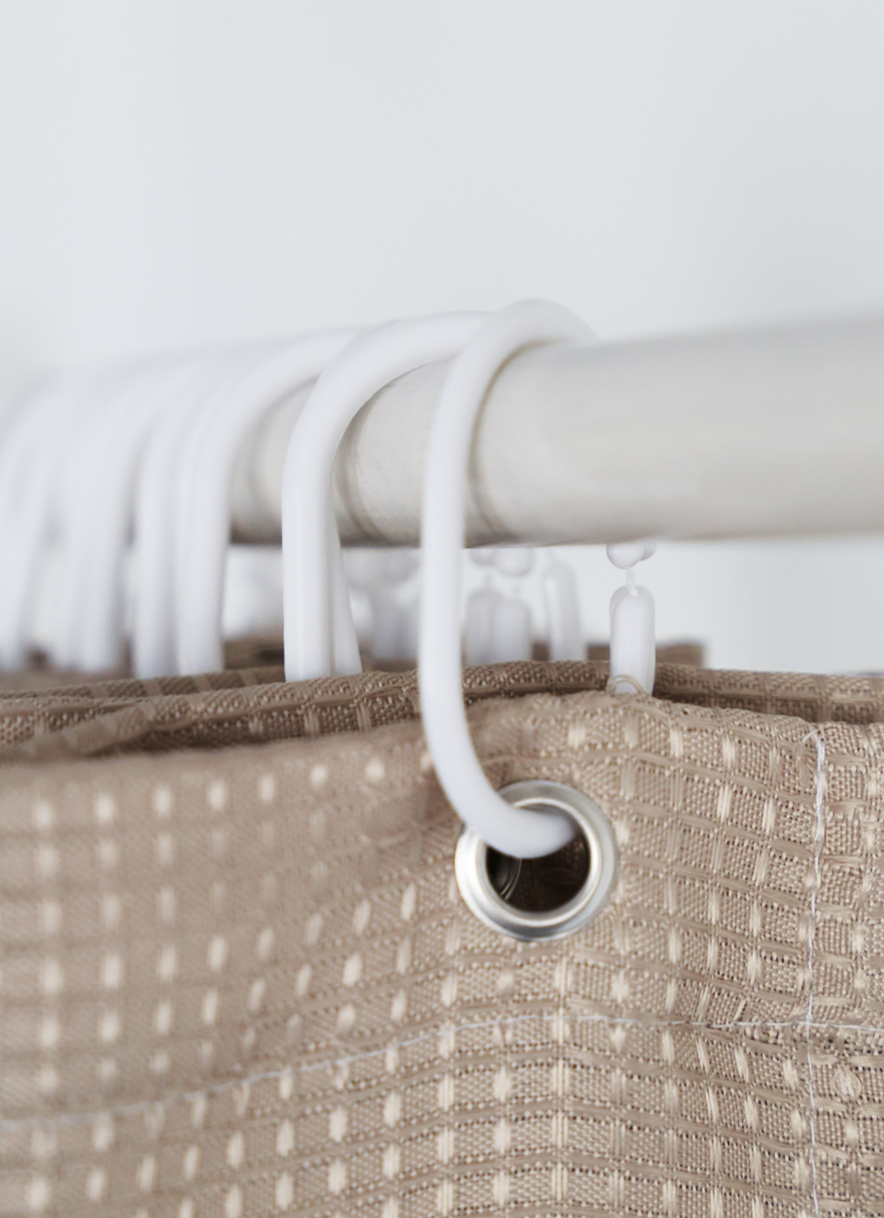 RIDEAU DE DOUCHE GAUFRÉ BRUXELLES TAUPE