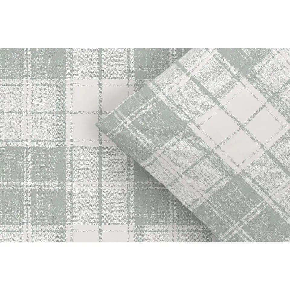 Dekbedovertrek Laurens - off-white/groen - 240x200/220 cm