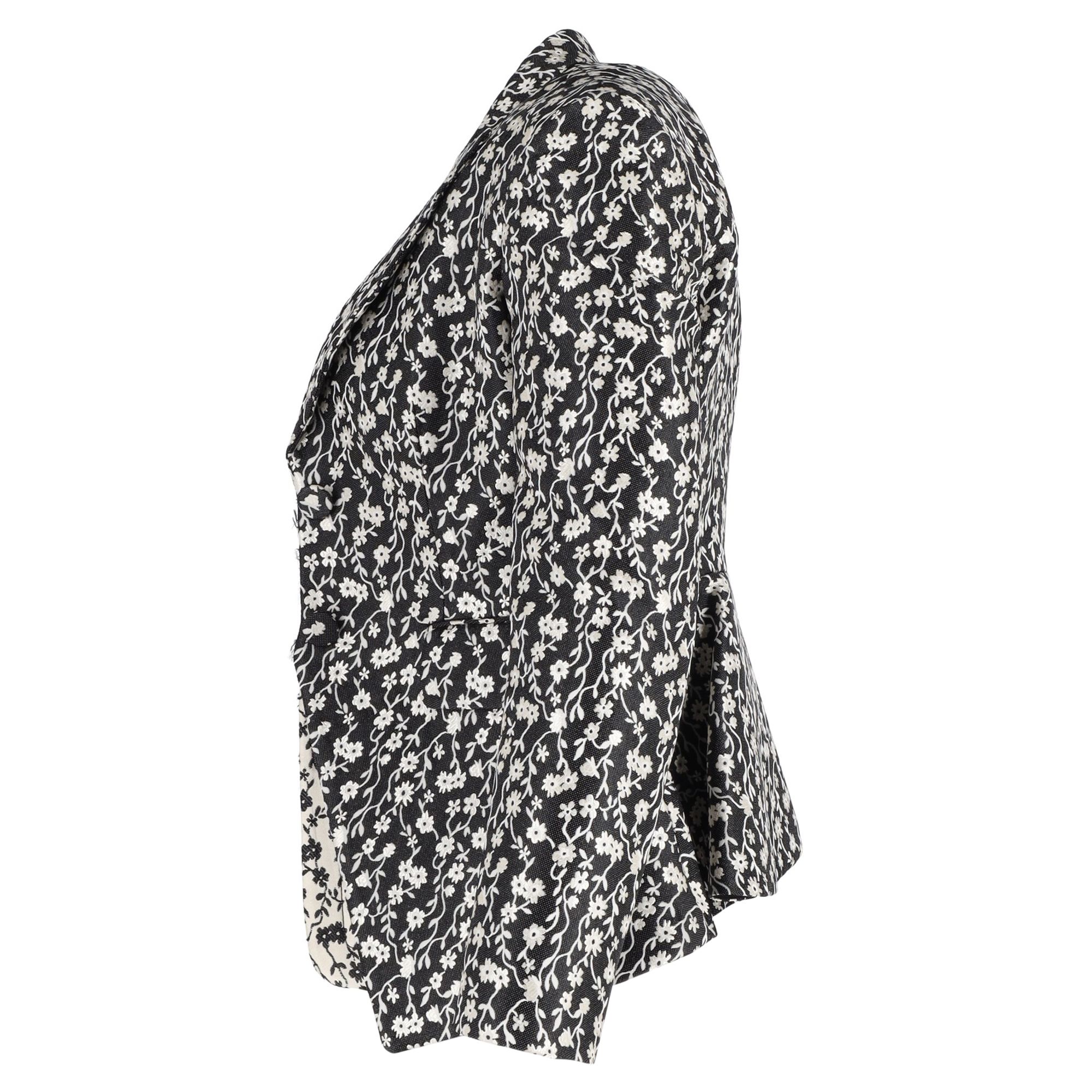 Altuzarra Preloved Parthia Floral Jacquard Jacket in Black Acetate
