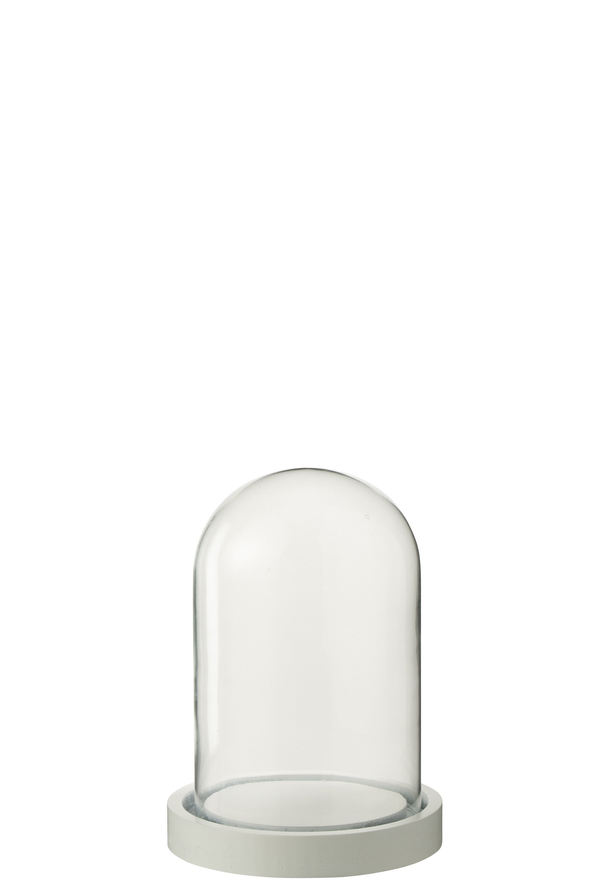 J-Line Decoratieve stolp - glas/hout - wit - small