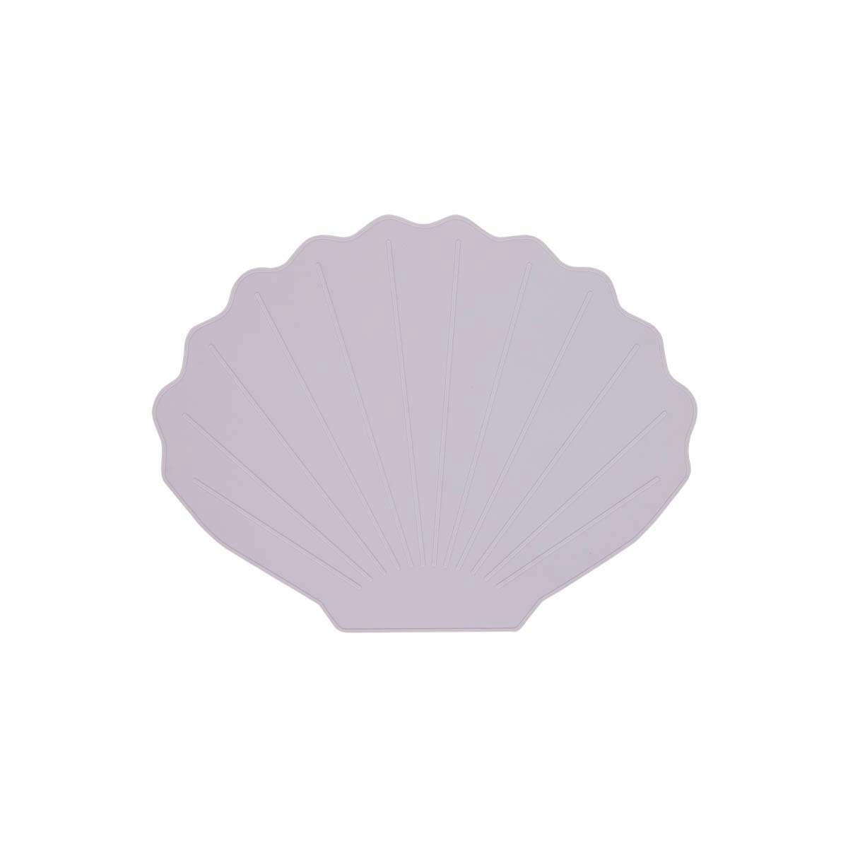 SCALLOP - Dessous de table violet en silicone H0,2x43,5x34cm
