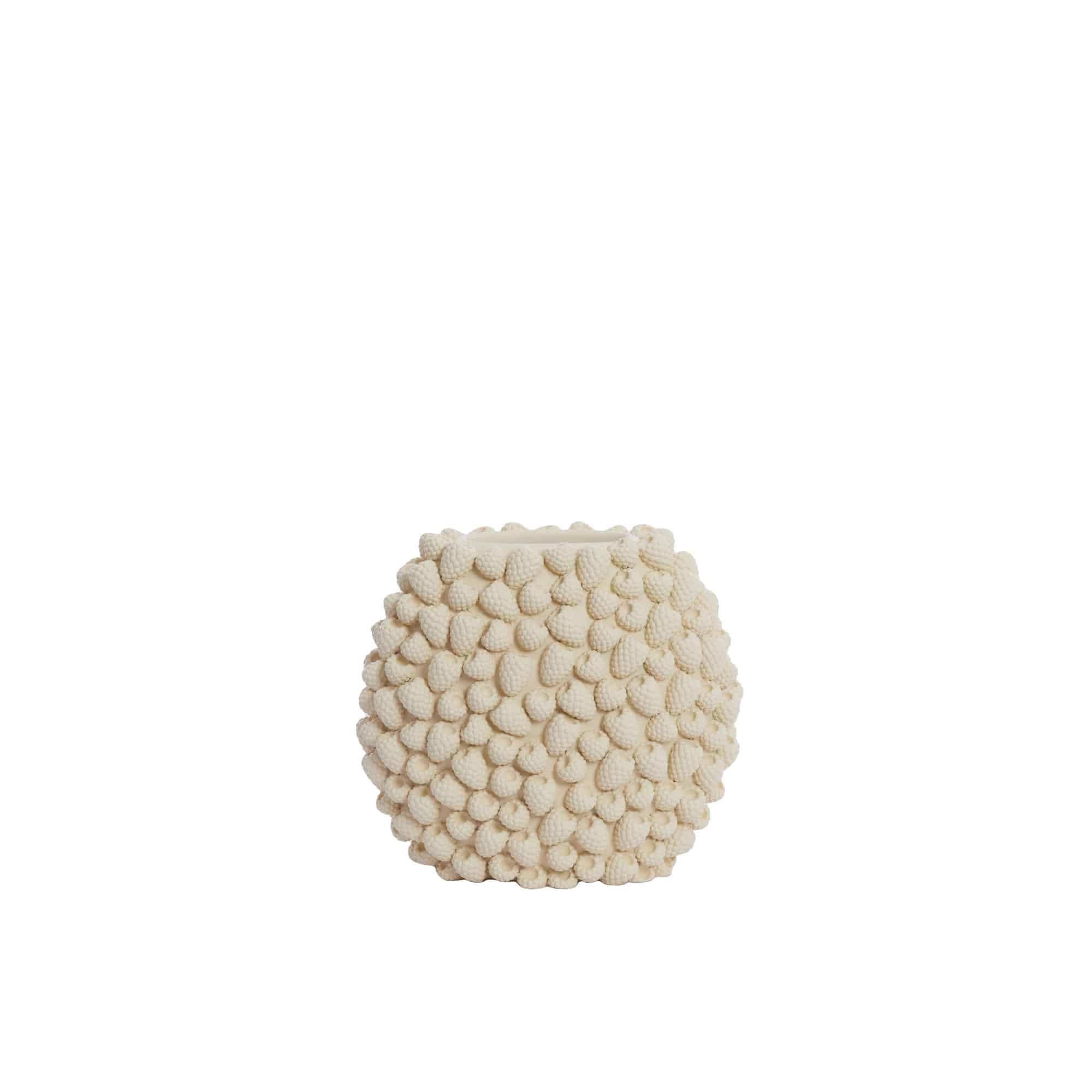 Light & Living vaas Raspberry - wit - 32.5x18x28.8cm
