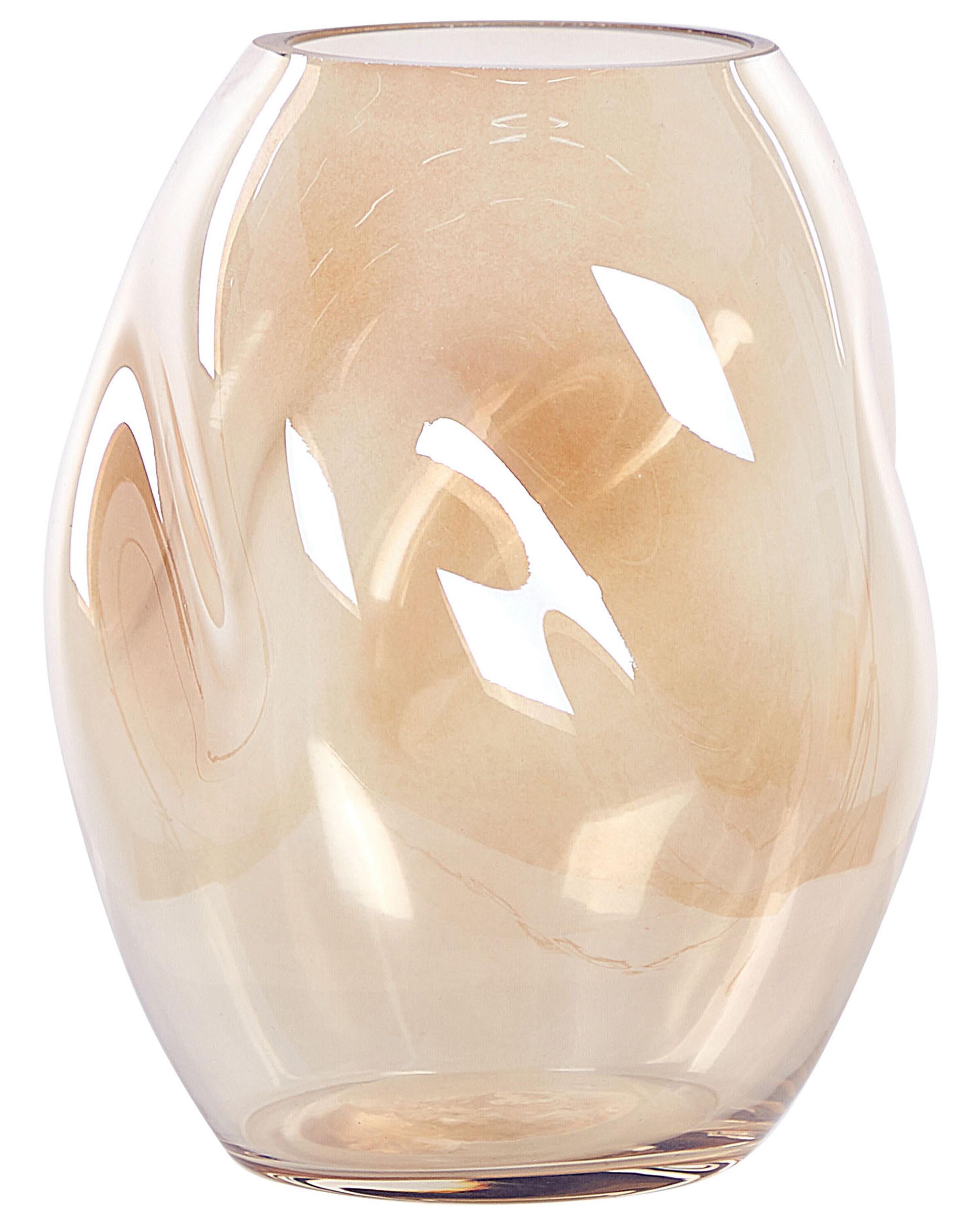 Flower Vase GERAKINI Glass 20 cm Orange