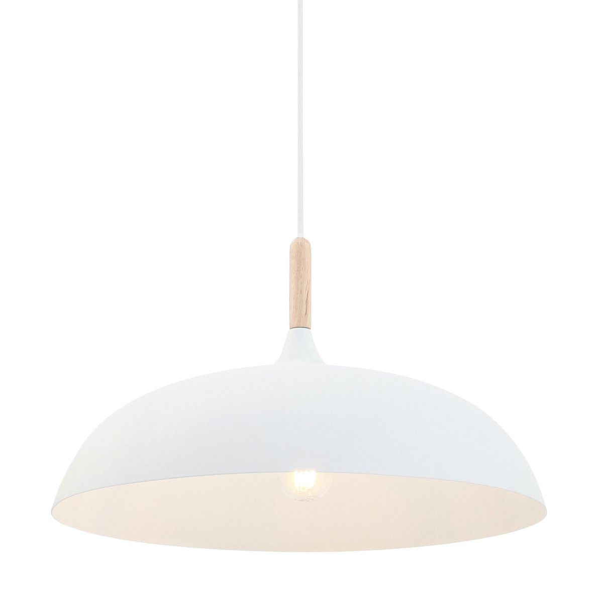 Mexlite hanglamp bjorr - 1 lichts - 45x 170 cm - wit
