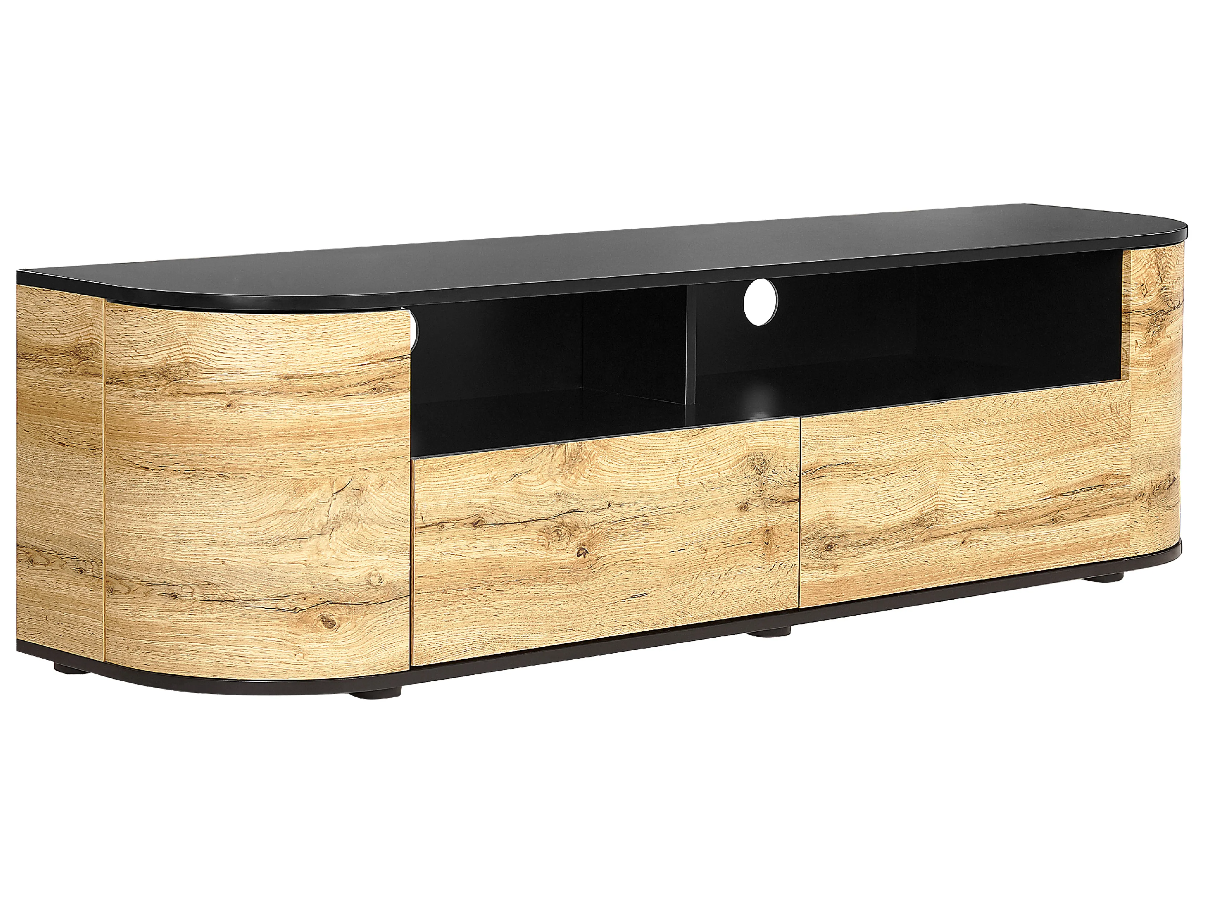 TV Stand JEROME Brown/ Black