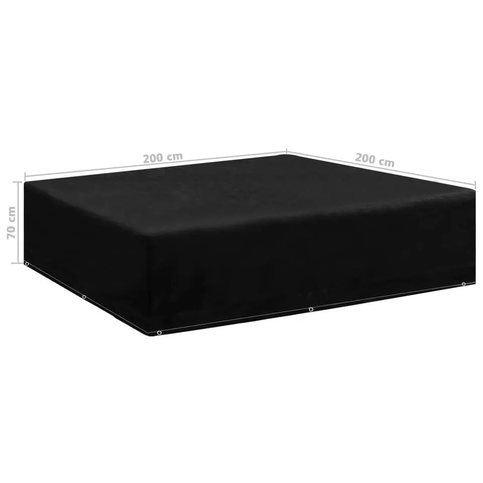 vidaXL - Tuinmeubel Hoes - Zwart - Polyetheen