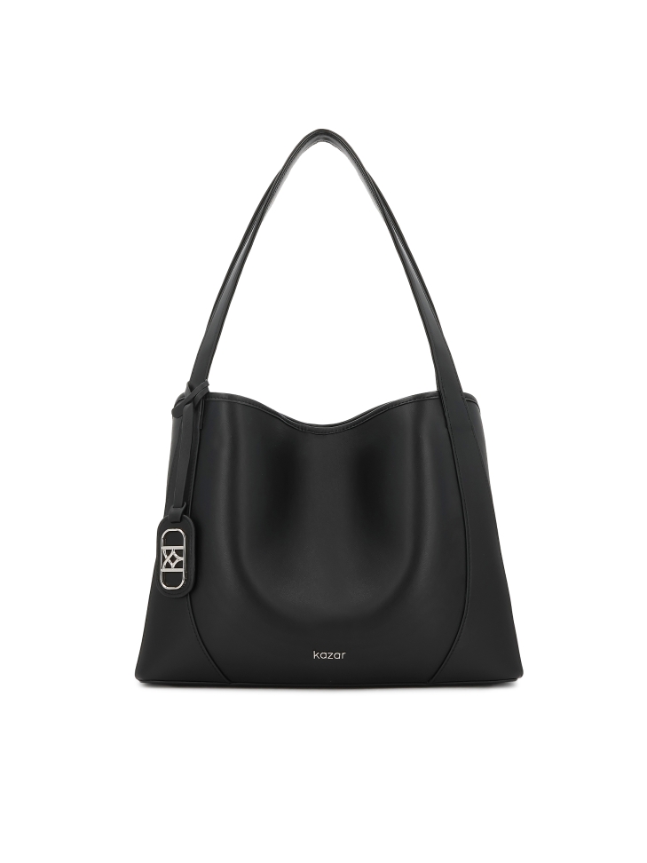 Versatile black shoulder bag