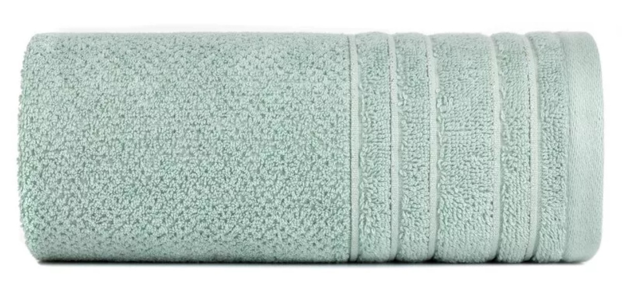Ręcznik Glory 3 50x90 miętowy z welurową bordiurą i błyszczącą nicią