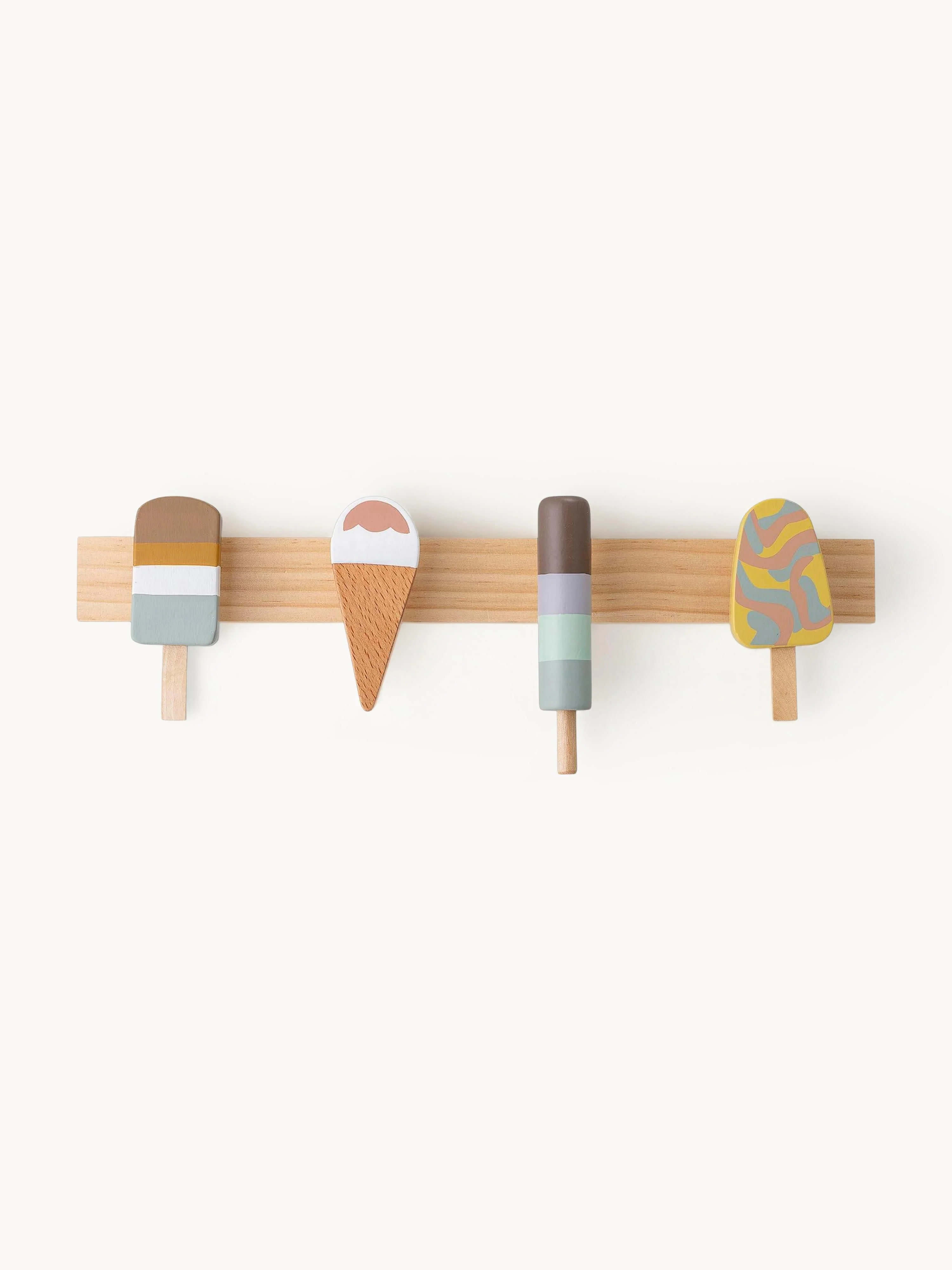 Kinder-Holzgarderobe Ice Creams