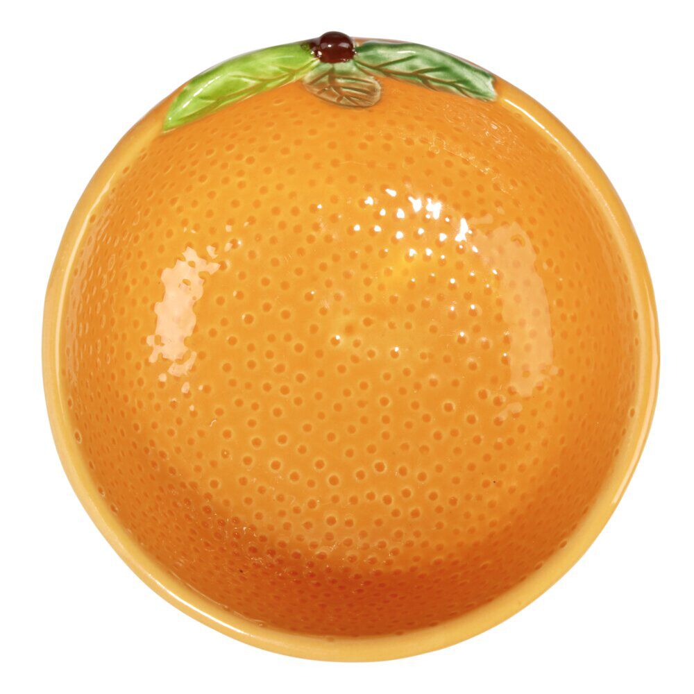 Bol dolomite forme orange Ø11,5xH5cm