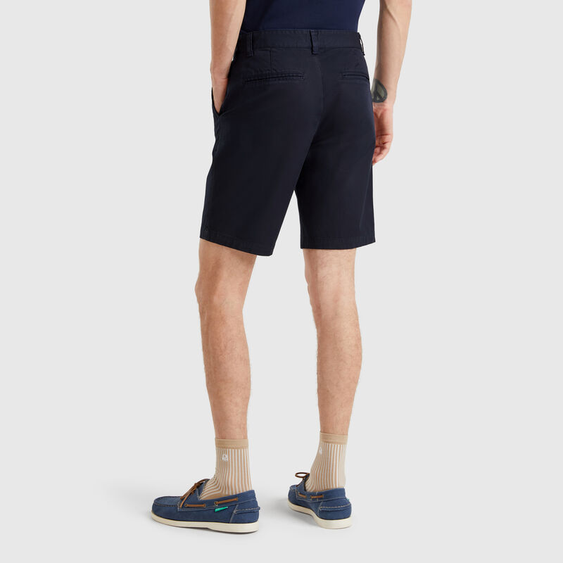 Chino bermudas in stretch cotton
