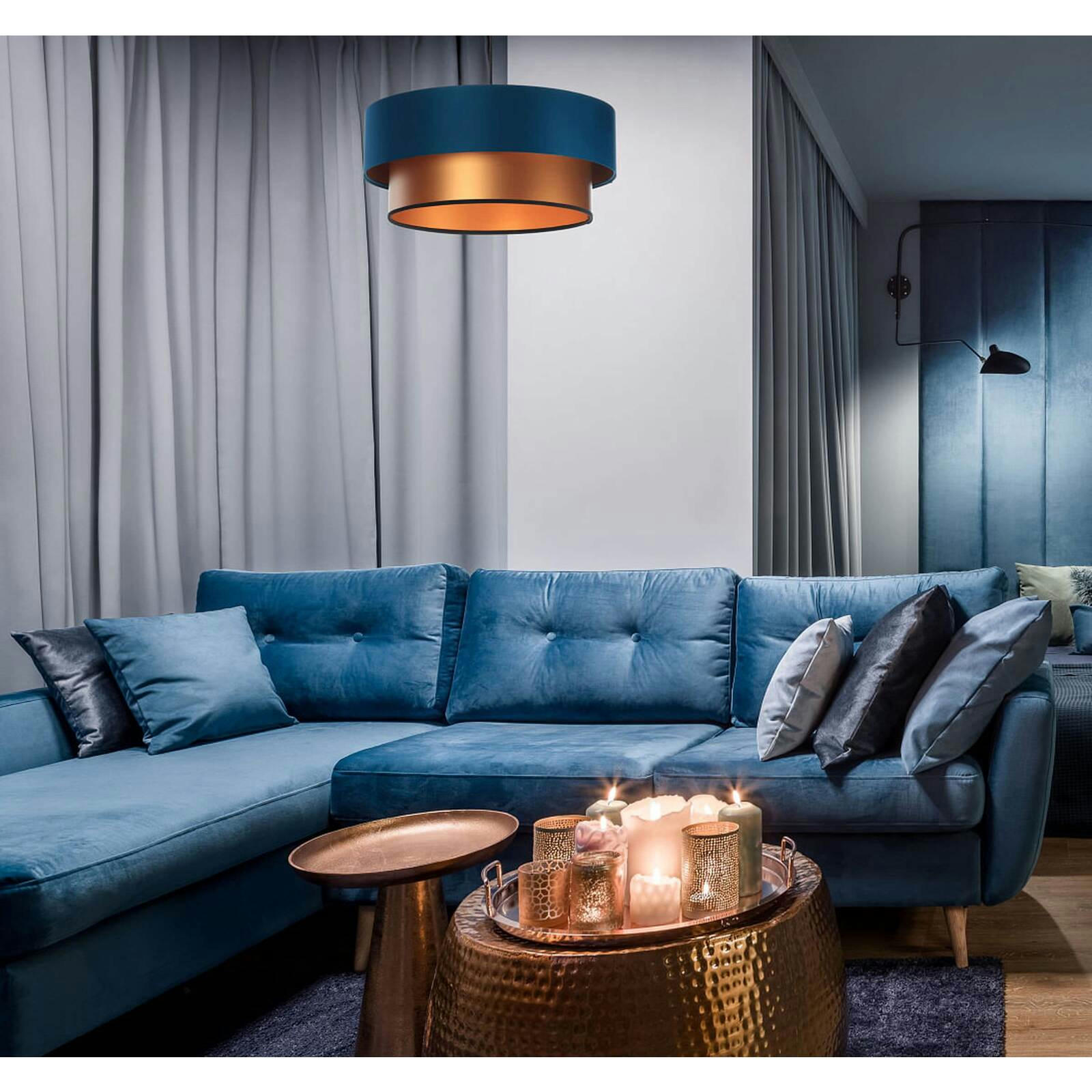 DUO ÉLÉGANT - Suspension Tissu Bleu