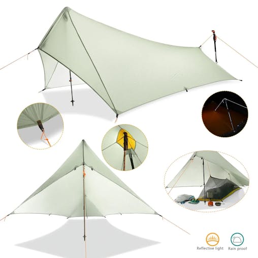 NNEOBA Ultralight Waterproof Flysheet Tent Shelter (Green)