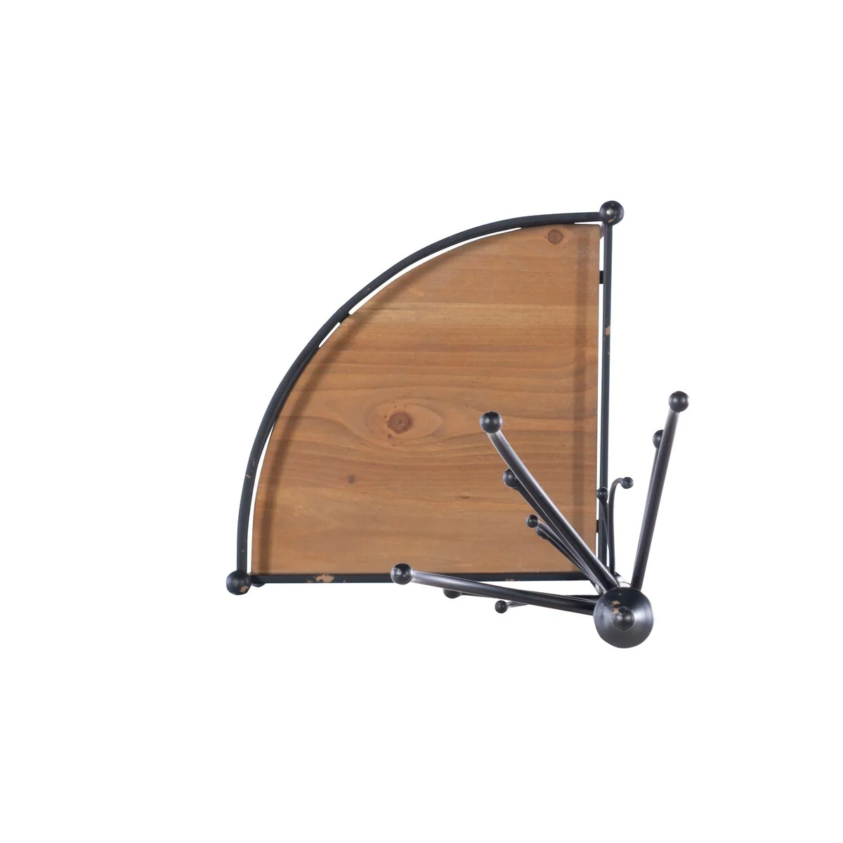 Linon Corner Metal and Wood Coat Rack