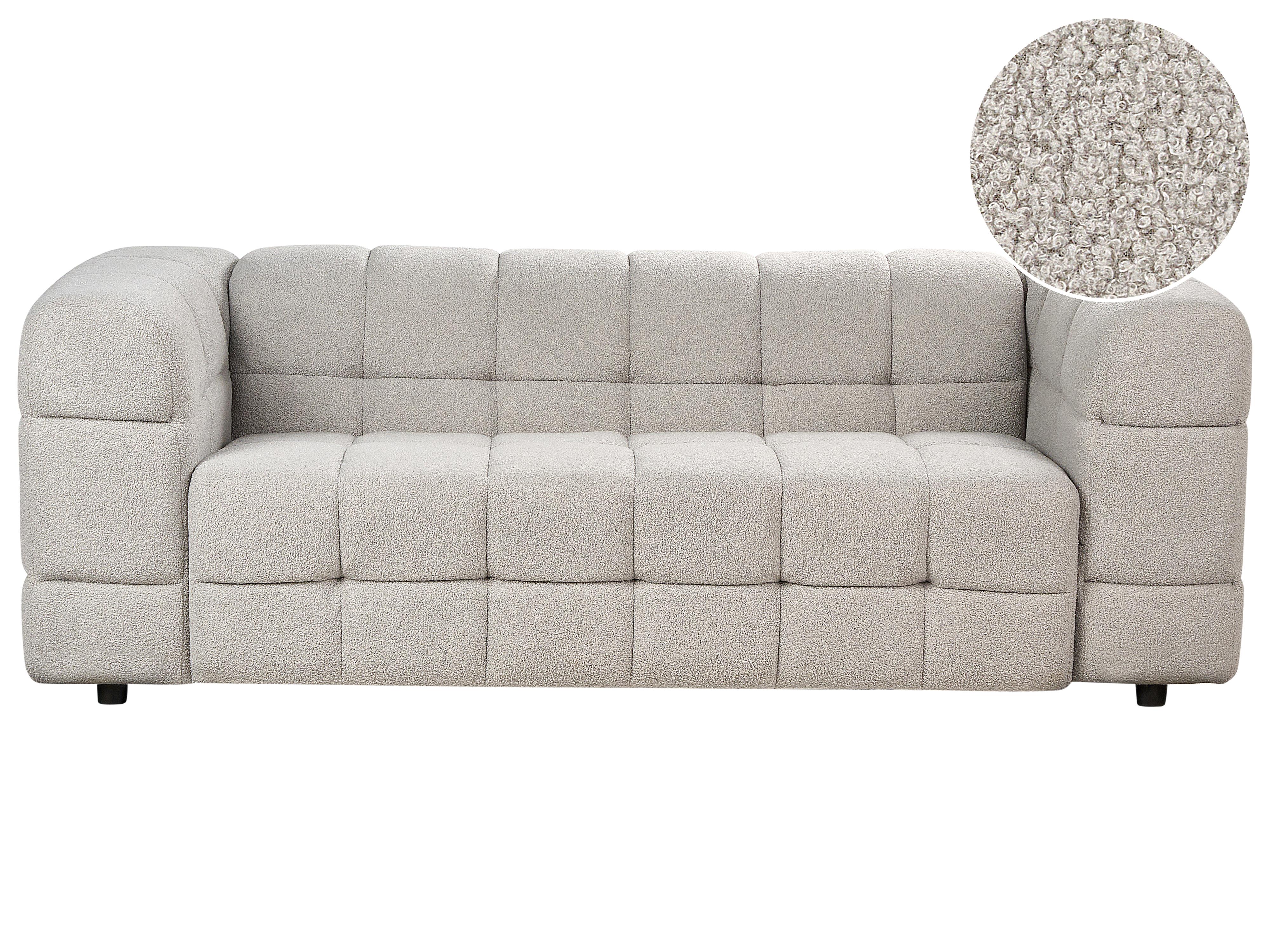 Sofa 3 Seater MULLOLA Boucle Grey