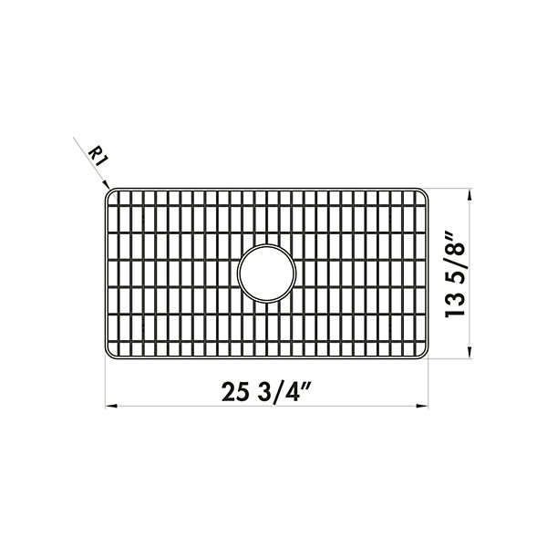 Grille en inox fond d'évier pour évier KATE 1 bac blanc 79x47 Chambord