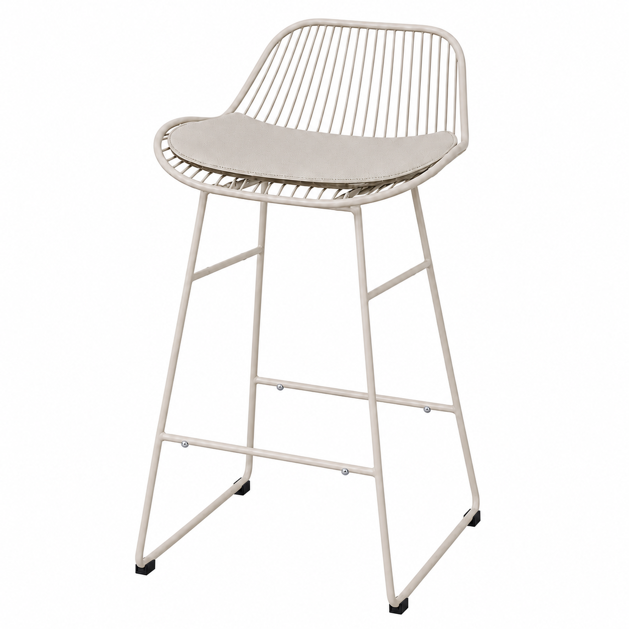 Nolon Pleun Metalen Barkruk Grijsbeige