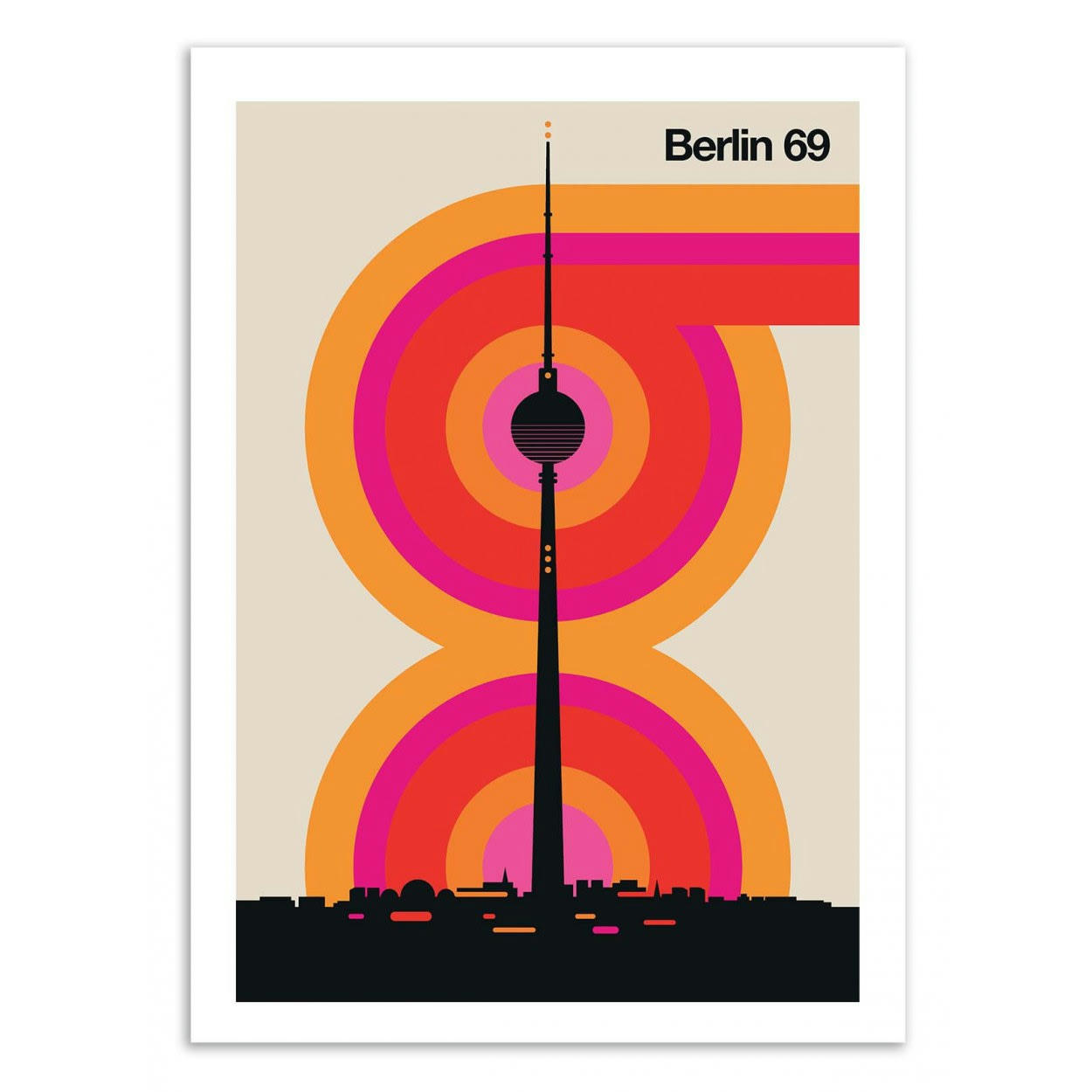 BO LUNDBERG - BERLIN 69 - Affiche d'art 30 x 40 cm