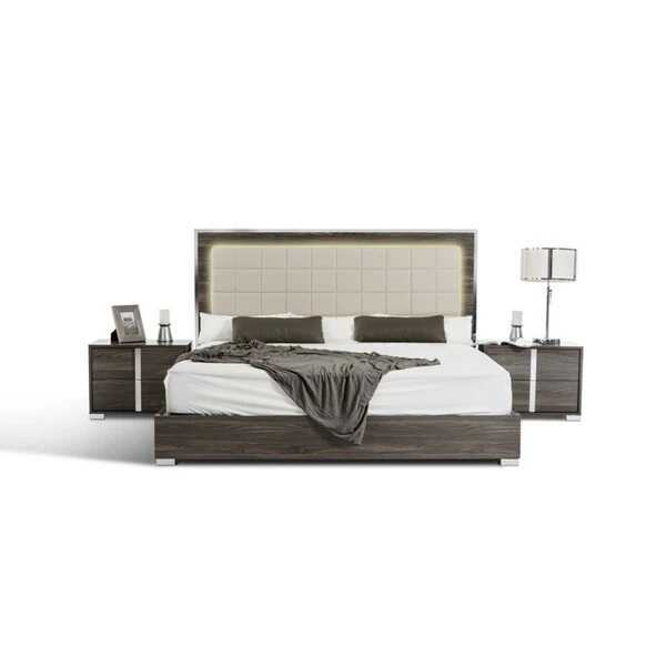 Modrest San Marino Modern Grey Bedroom Set
