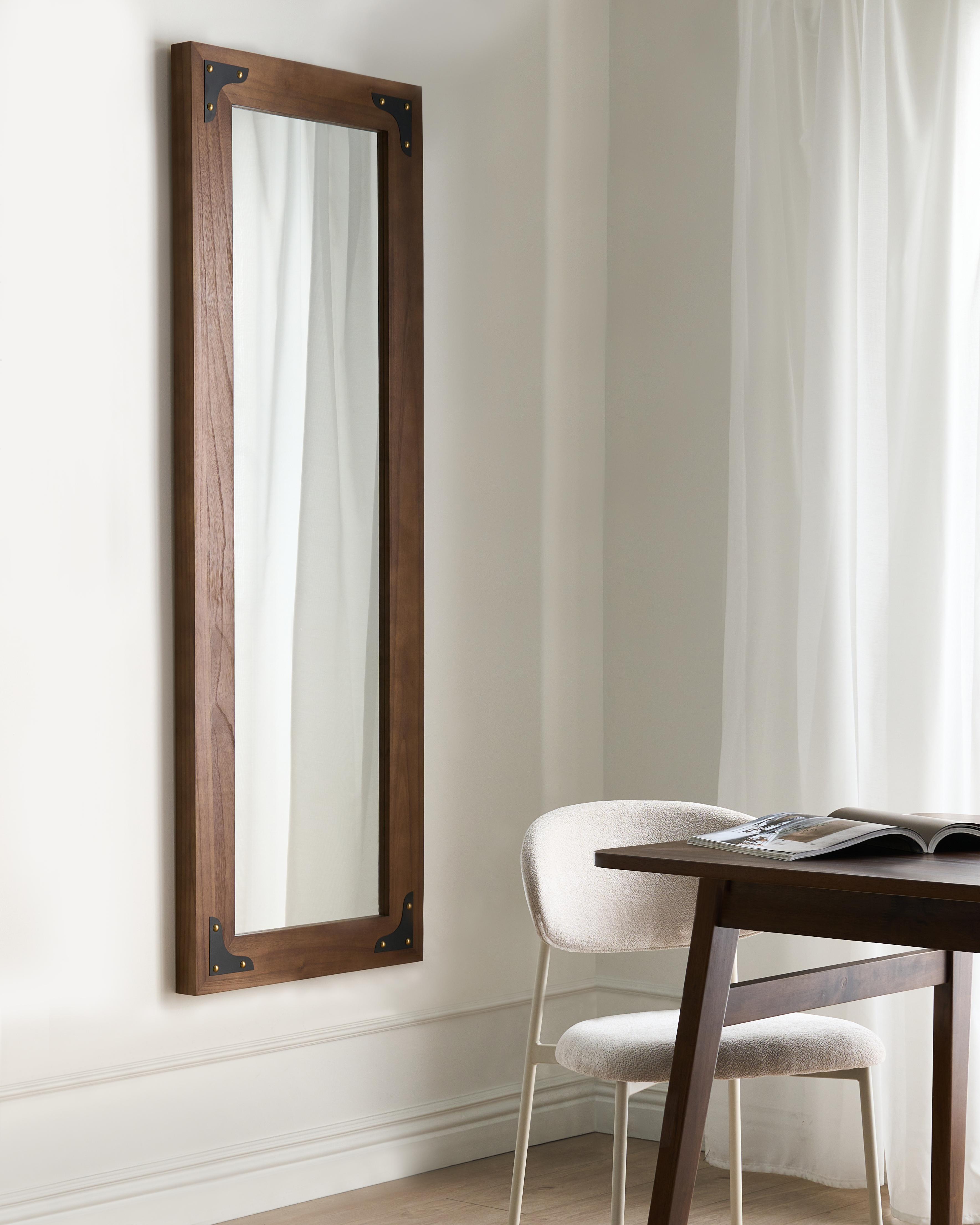 Wall Mirror BLOSVILLE 58 cm 164 cm Fir Wood Brown