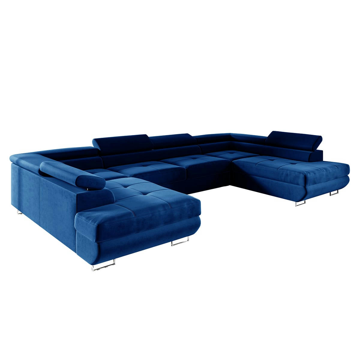 - Canapé en u 5 places convertible bleu marine