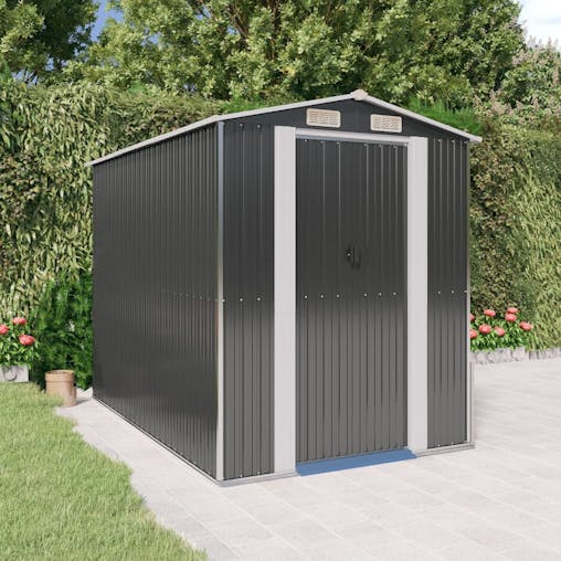 NNEVL Garden Shed Anthracite 192x274x223 cm Galvanised Steel