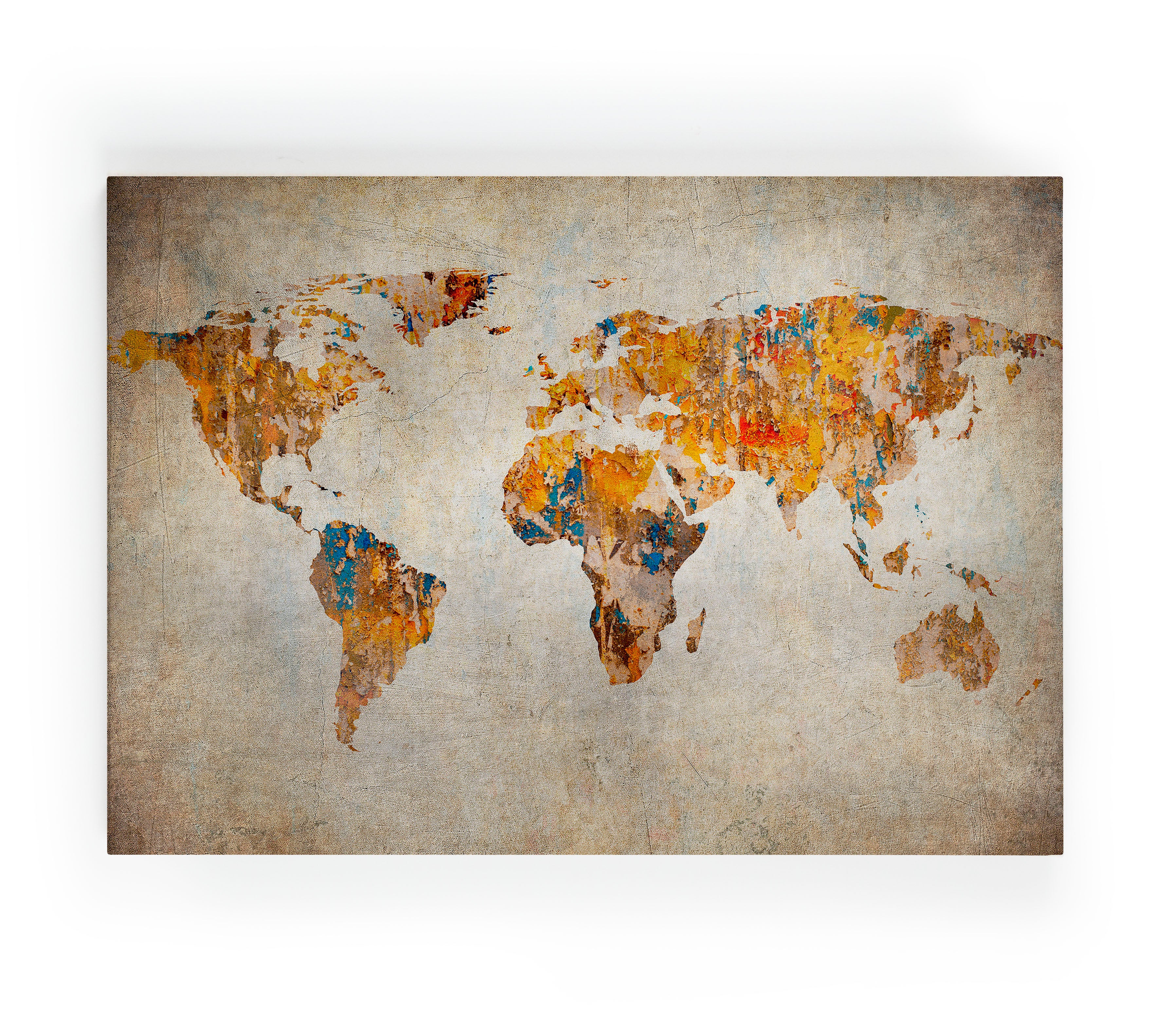 Canvas 60x40 Afdruk Oude Kaart