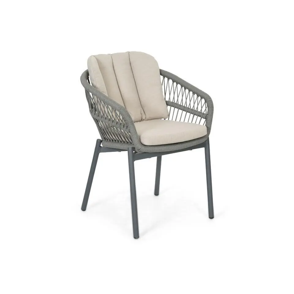 Tuinset 6 personen 150 cm Rope Grijs De Laan Projects