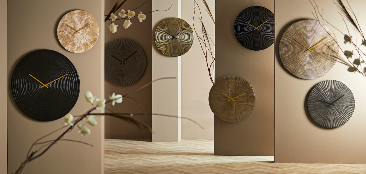 Light & Living - Klok MORENO - 43x2x43cm - Bruin