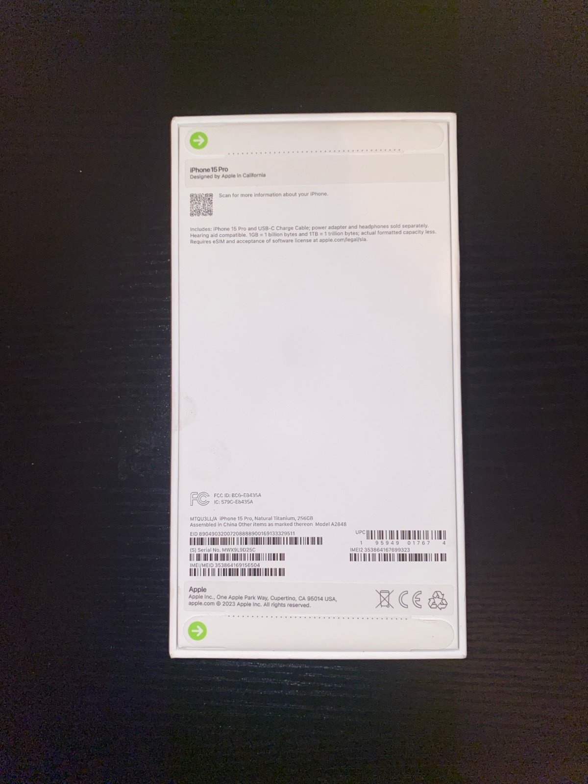 iPhone 15 Pro 256GB - Natural Titanium - (Unlocked)