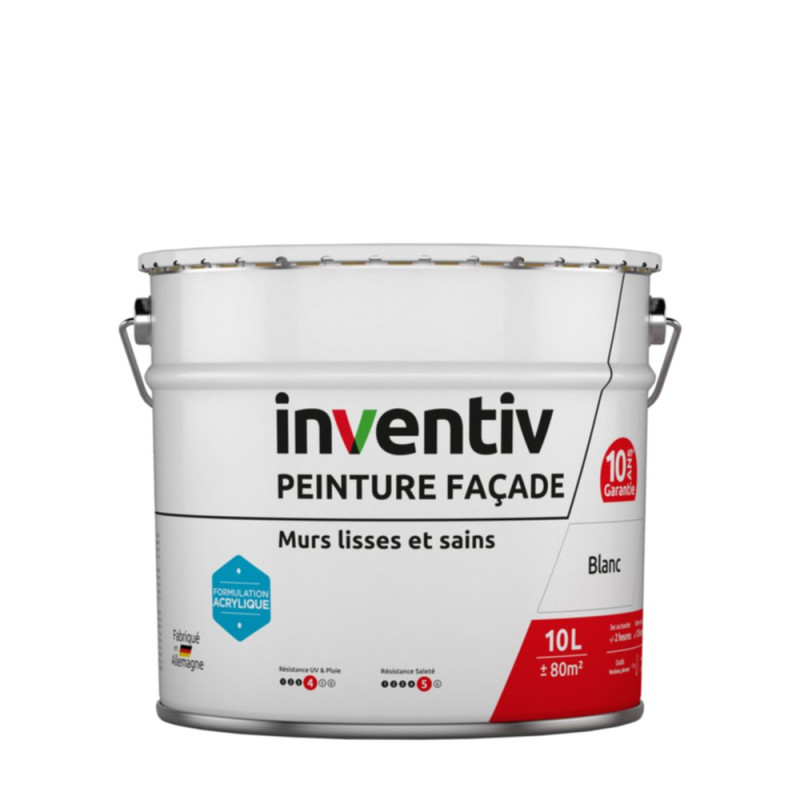Peinture pour façade blanche 10 L INVENTIV