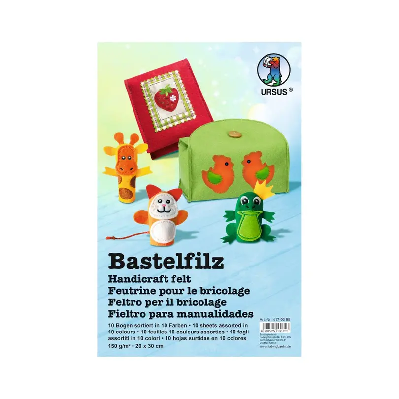 Bastelset 10er-Set Bastelfilz