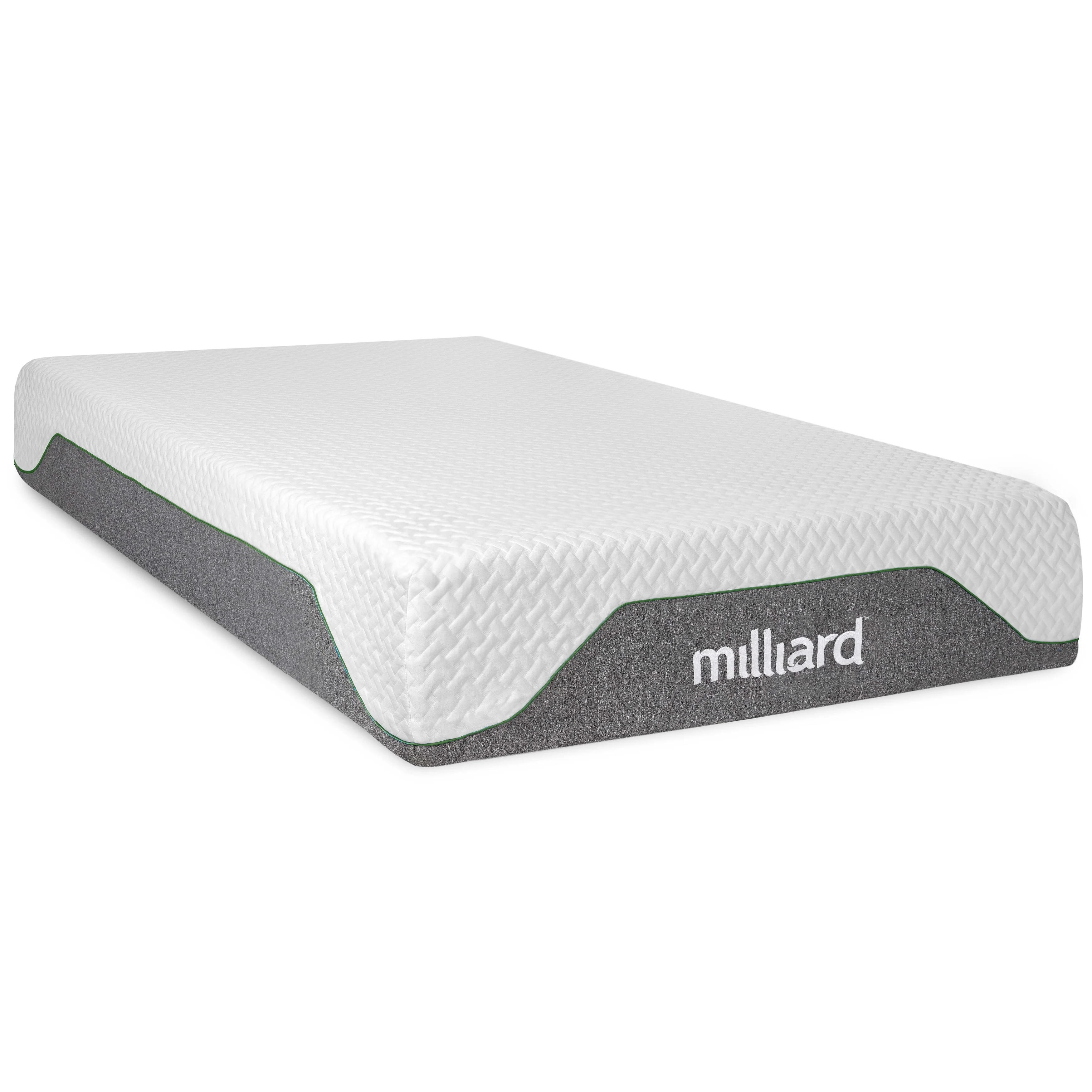 Milliard Memory Foam Mattress 10 inch Firm, Bed-in-a-Box/Pressure Relieving, Classic