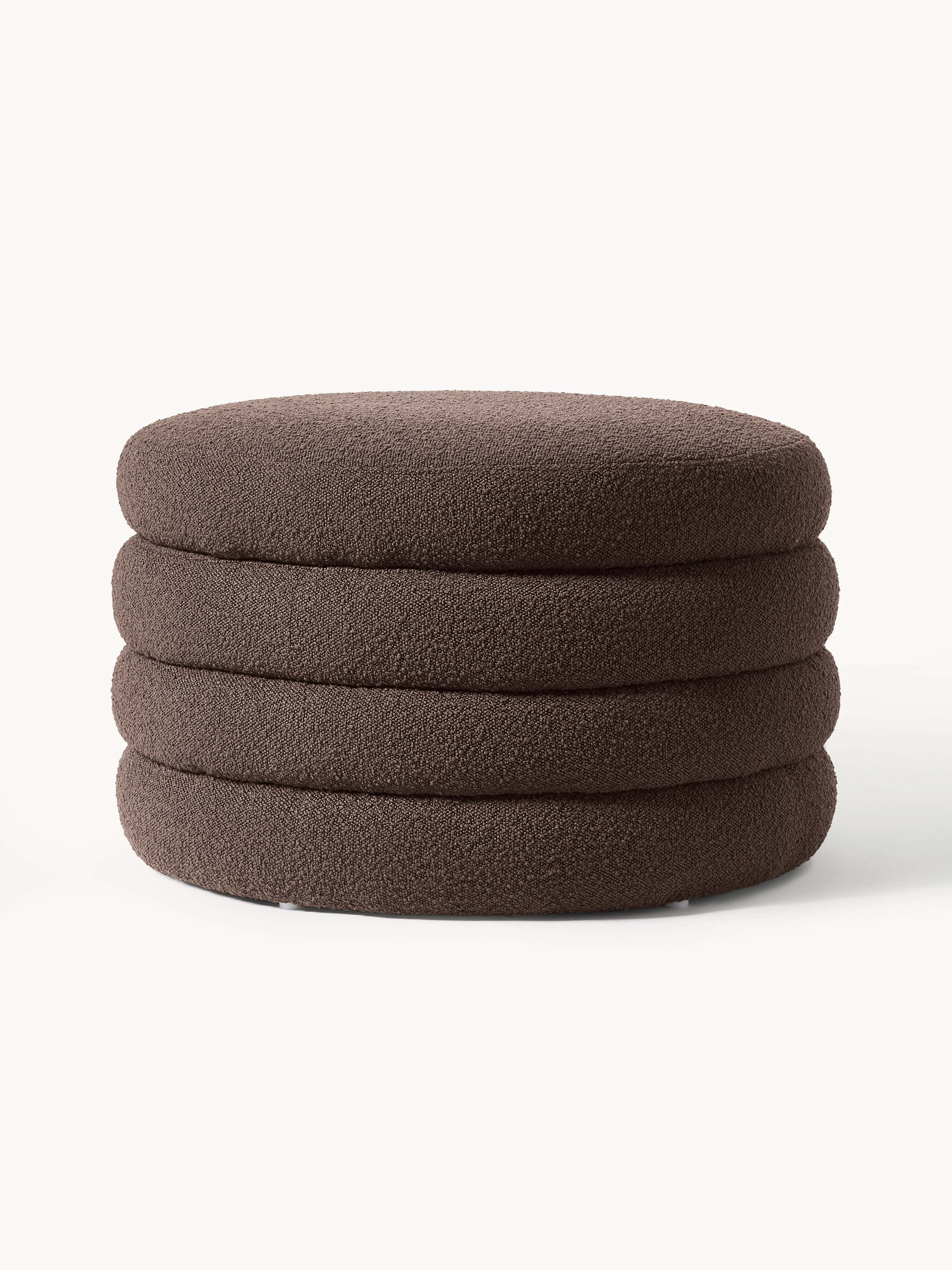 XL Bouclé-Polsterhocker Alto mit Stauraum