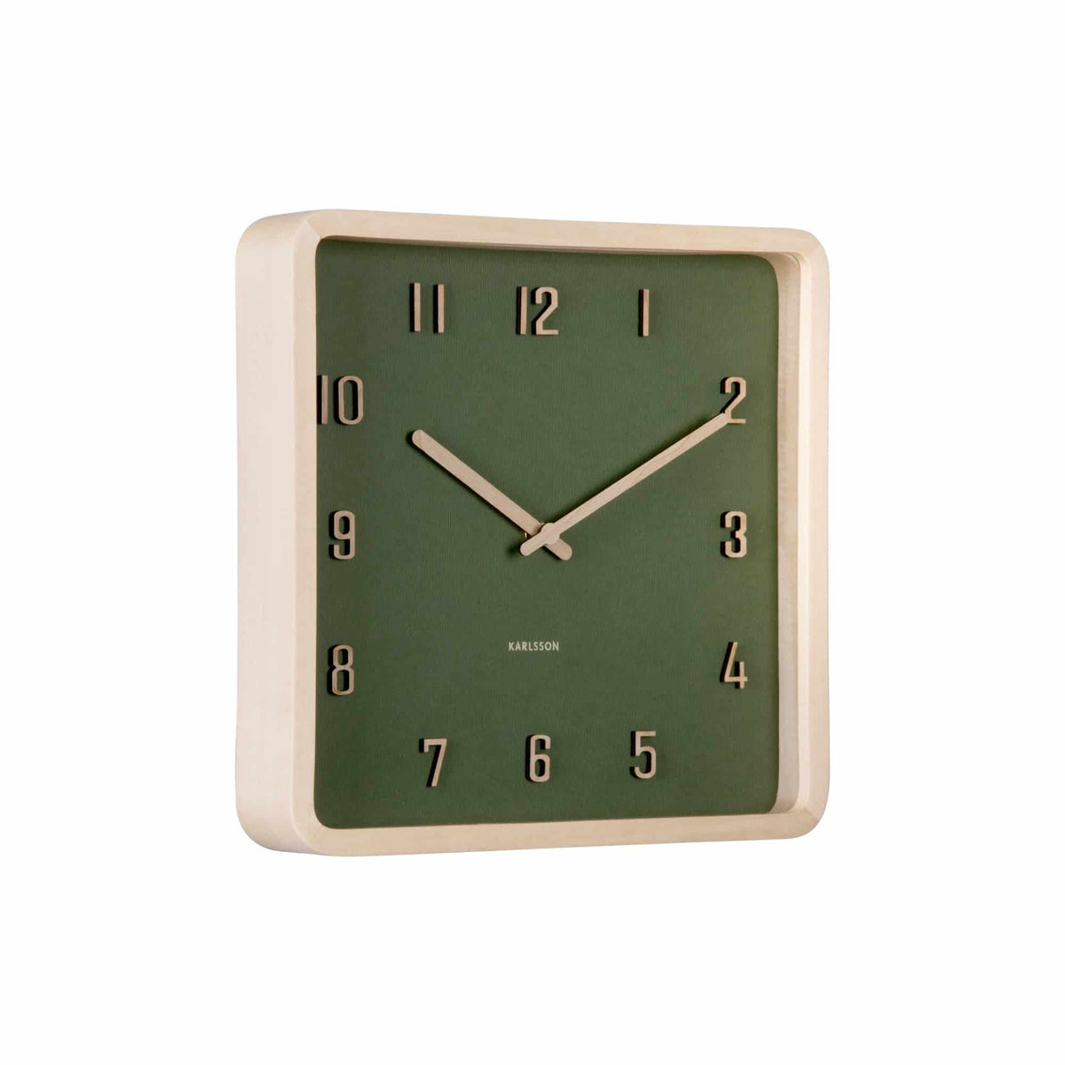 Karlsson wandklok Nervadura - groen - 5.3x26x26cm
