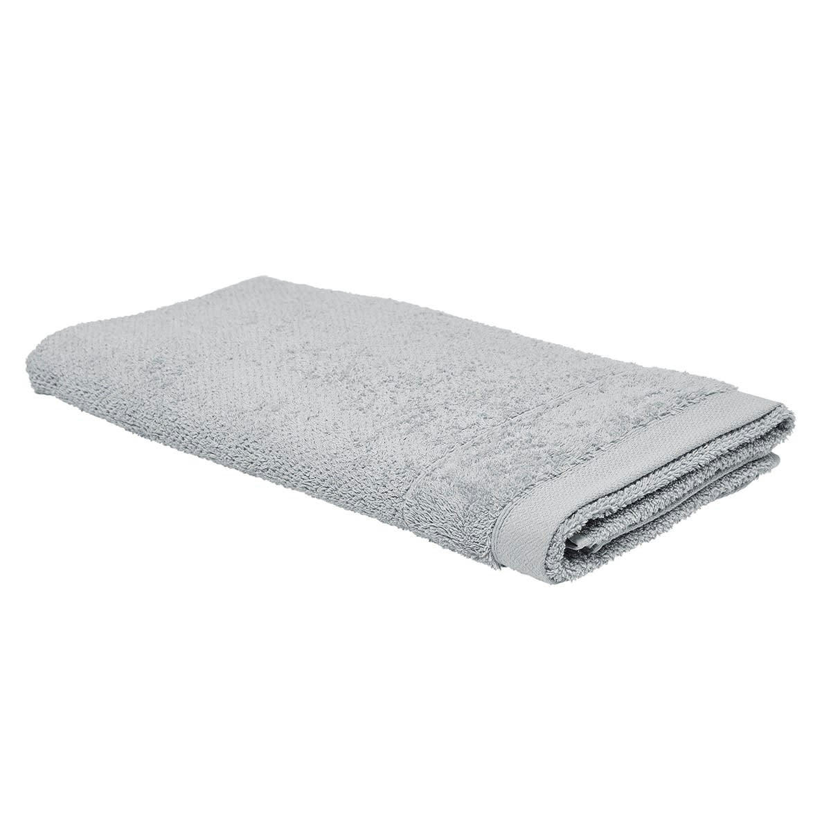BIO ORGANIC - Drap de bain uni en Coton Gris 70x130 cm