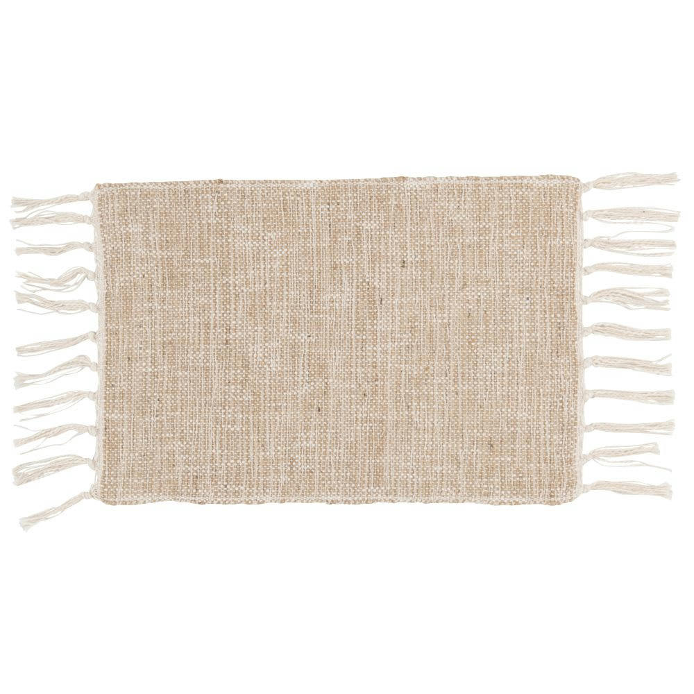 BERTIER - Set de table en jute et coton beige 33x48